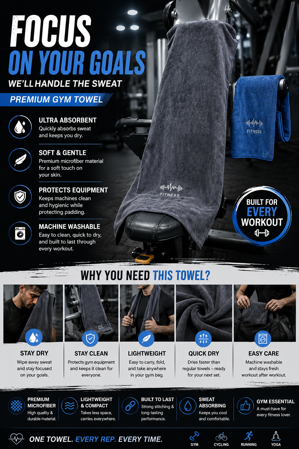 Microfiber Sports Towel