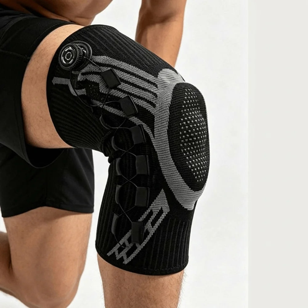 Professional Adjustable Knob knee pads Elastic Thin Sports Knee Brace Non-Slip Spring Support Shin Defender Basketball