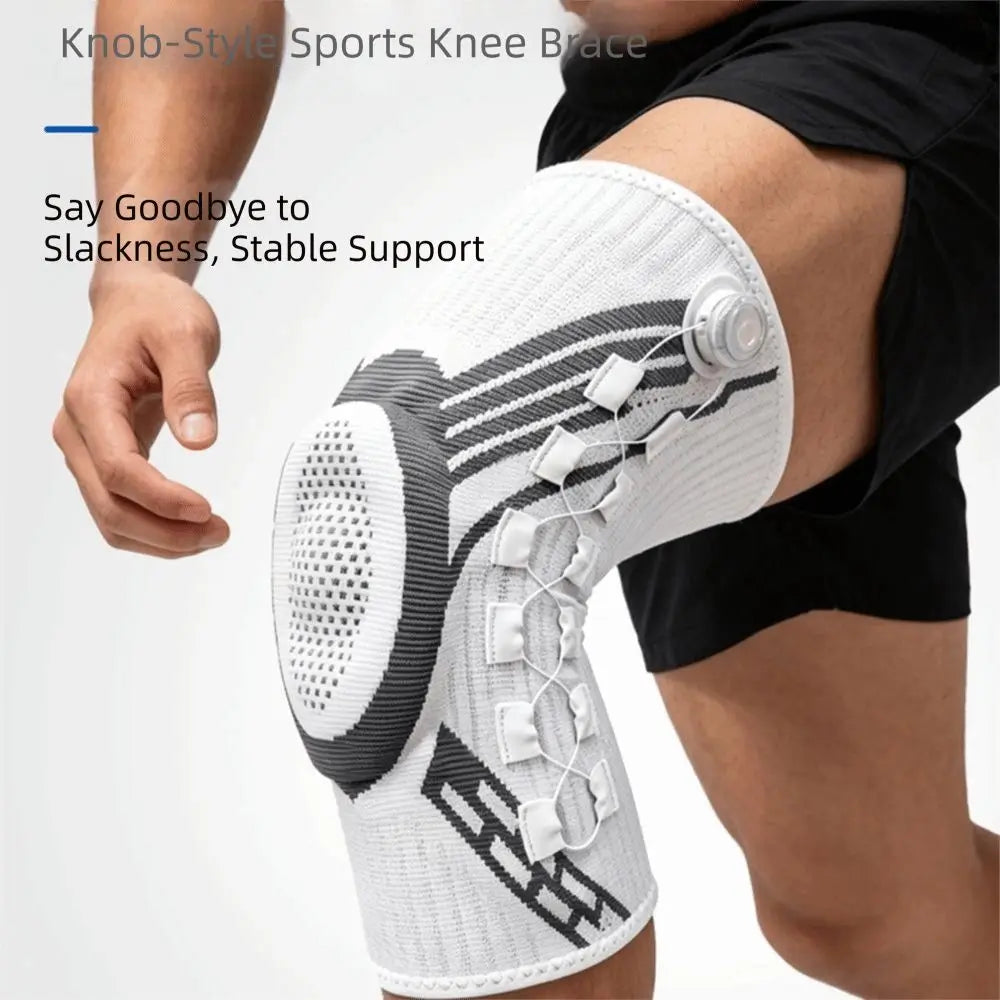 Professional Adjustable Knob knee pads Elastic Thin Sports Knee Brace Non-Slip Spring Support Shin Defender Basketball