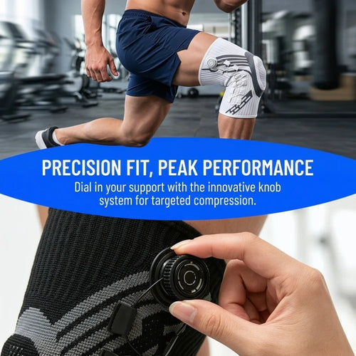Professional Adjustable Knob knee pads Elastic Thin Sports Knee Brace Non-Slip Spring Support Shin Defender Basketball
