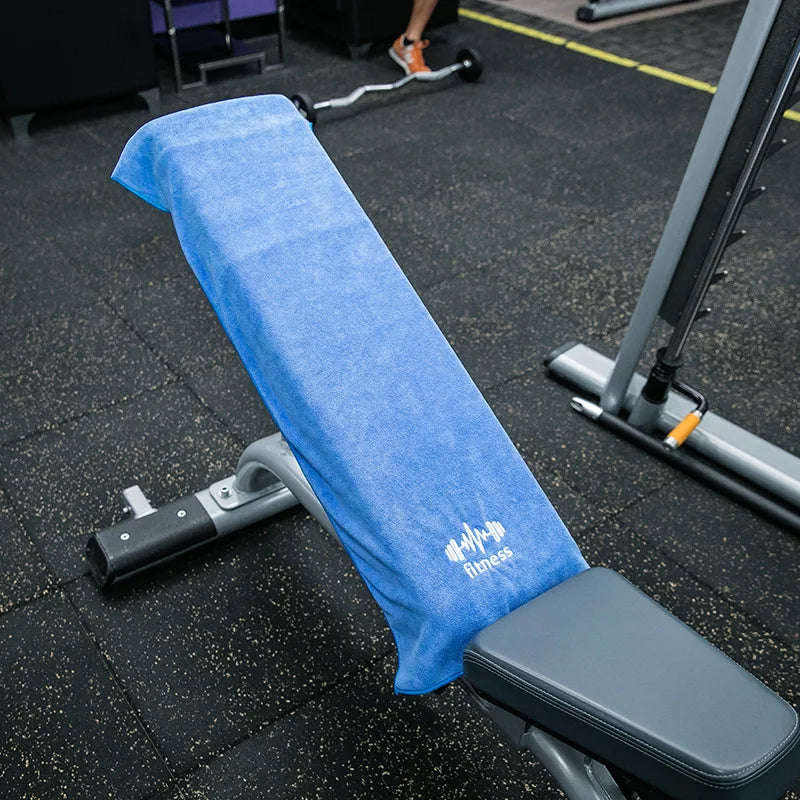 Microfiber sports towel folded and rolled