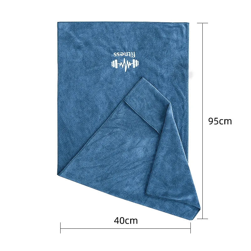 Microfiber sports towel bench strap pocket detail