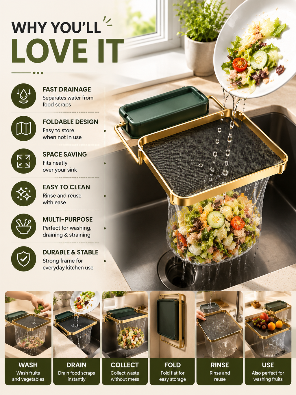 Kitchen Sink Filter Rack