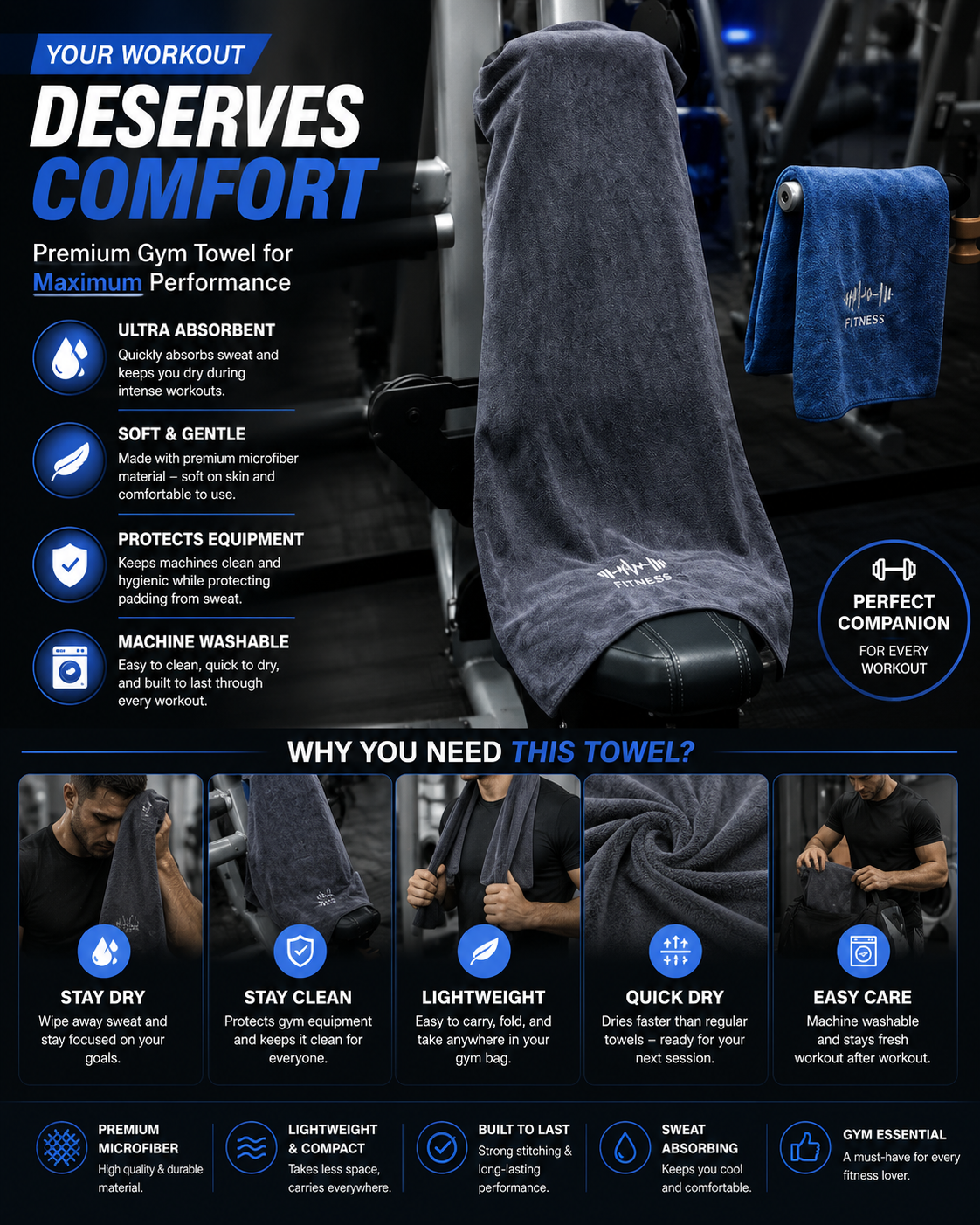 Microfiber Sports Towel